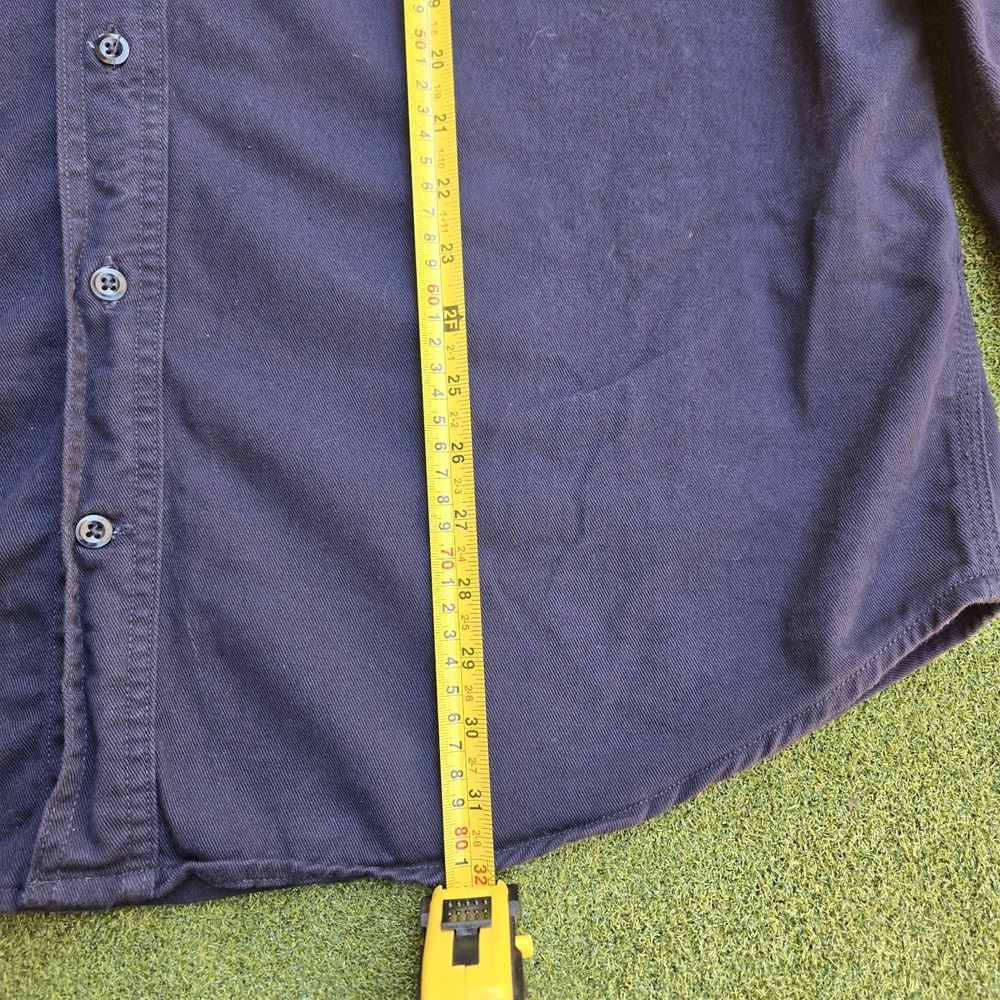 Carhartt FR Shirt Men's XL Navy Blue loose Fit Long Sleeve Liuna Logo - Picture 10 of 11